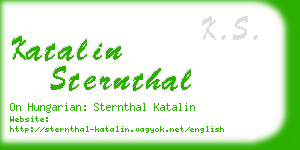 katalin sternthal business card